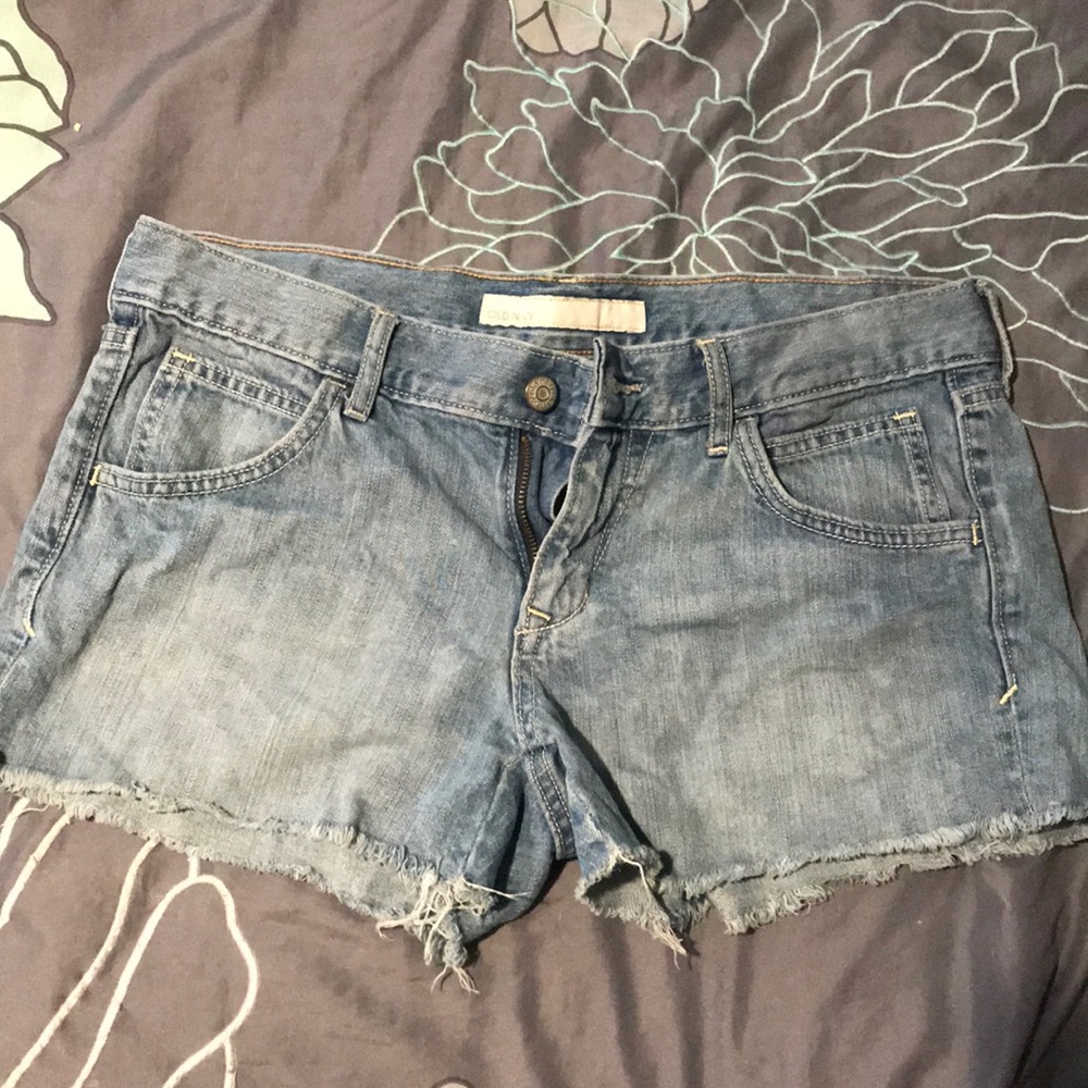 Denim cut off shorts
